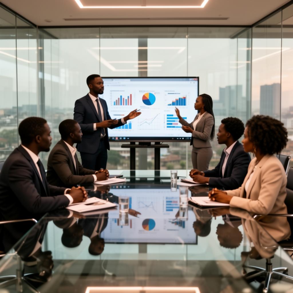 African sales team in Nairobi office